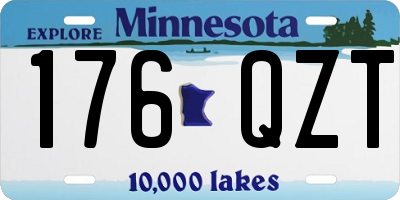 MN license plate 176QZT