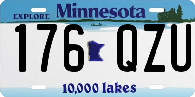 MN license plate 176QZU