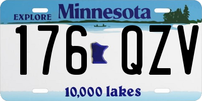 MN license plate 176QZV