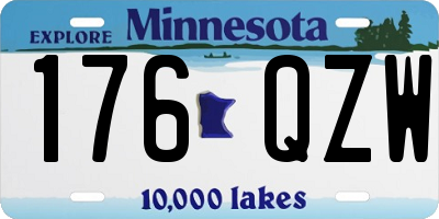 MN license plate 176QZW