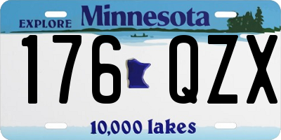 MN license plate 176QZX