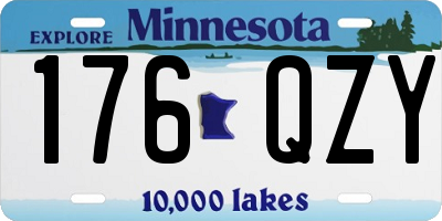 MN license plate 176QZY