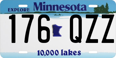 MN license plate 176QZZ