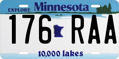 MN license plate 176RAA