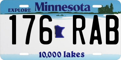 MN license plate 176RAB