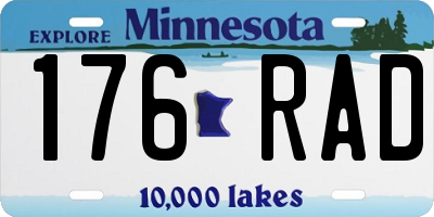 MN license plate 176RAD