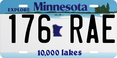 MN license plate 176RAE