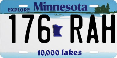MN license plate 176RAH