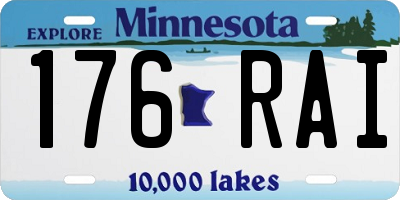 MN license plate 176RAI