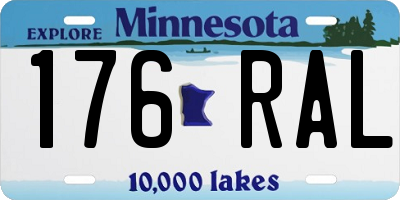 MN license plate 176RAL