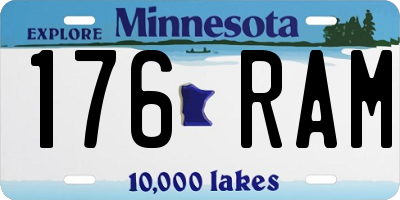 MN license plate 176RAM