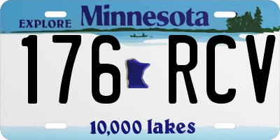 MN license plate 176RCV