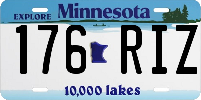 MN license plate 176RIZ