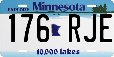 MN license plate 176RJE