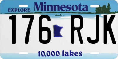 MN license plate 176RJK