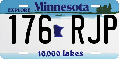 MN license plate 176RJP