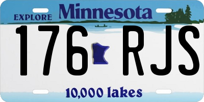MN license plate 176RJS