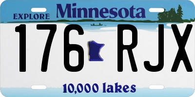 MN license plate 176RJX