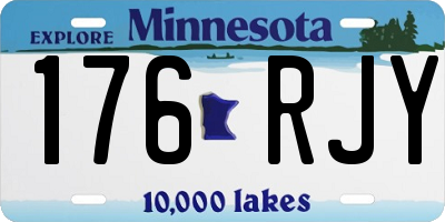 MN license plate 176RJY