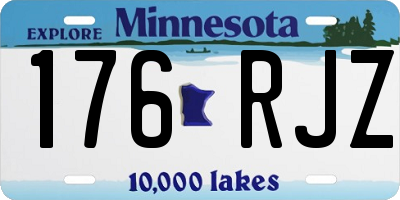 MN license plate 176RJZ