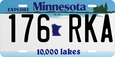MN license plate 176RKA