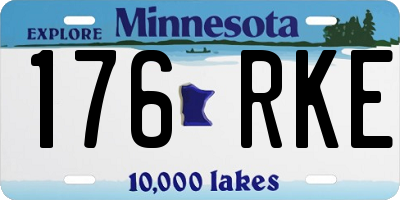 MN license plate 176RKE