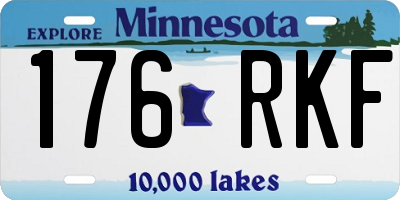 MN license plate 176RKF