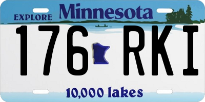 MN license plate 176RKI