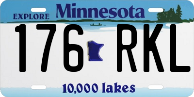 MN license plate 176RKL