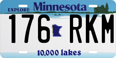 MN license plate 176RKM