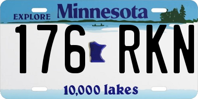 MN license plate 176RKN