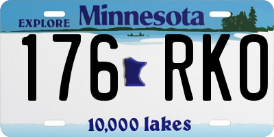MN license plate 176RKO