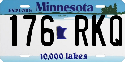 MN license plate 176RKQ