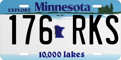MN license plate 176RKS