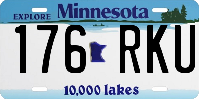 MN license plate 176RKU