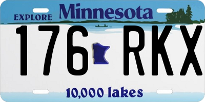 MN license plate 176RKX