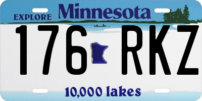MN license plate 176RKZ