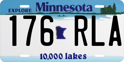 MN license plate 176RLA