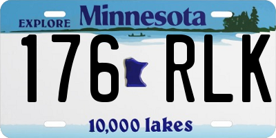 MN license plate 176RLK