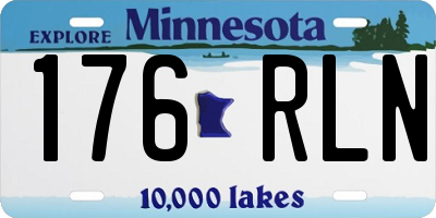 MN license plate 176RLN
