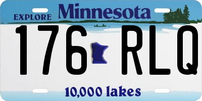 MN license plate 176RLQ
