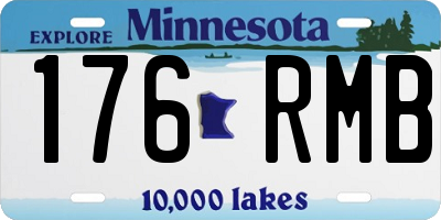 MN license plate 176RMB