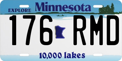 MN license plate 176RMD