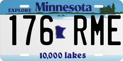 MN license plate 176RME