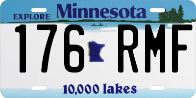 MN license plate 176RMF