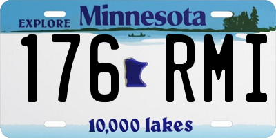 MN license plate 176RMI