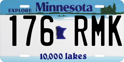 MN license plate 176RMK