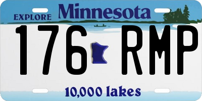 MN license plate 176RMP