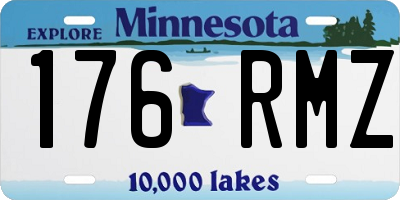 MN license plate 176RMZ