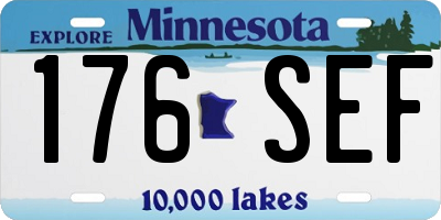 MN license plate 176SEF